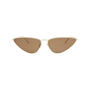 Saint Laurent Cat Eye-Frame Metal Sunglasses Gold Womens